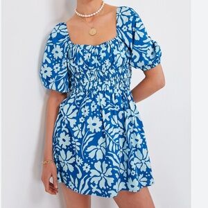 Faithfull the Brand blue sidra floral marinelli mini dress